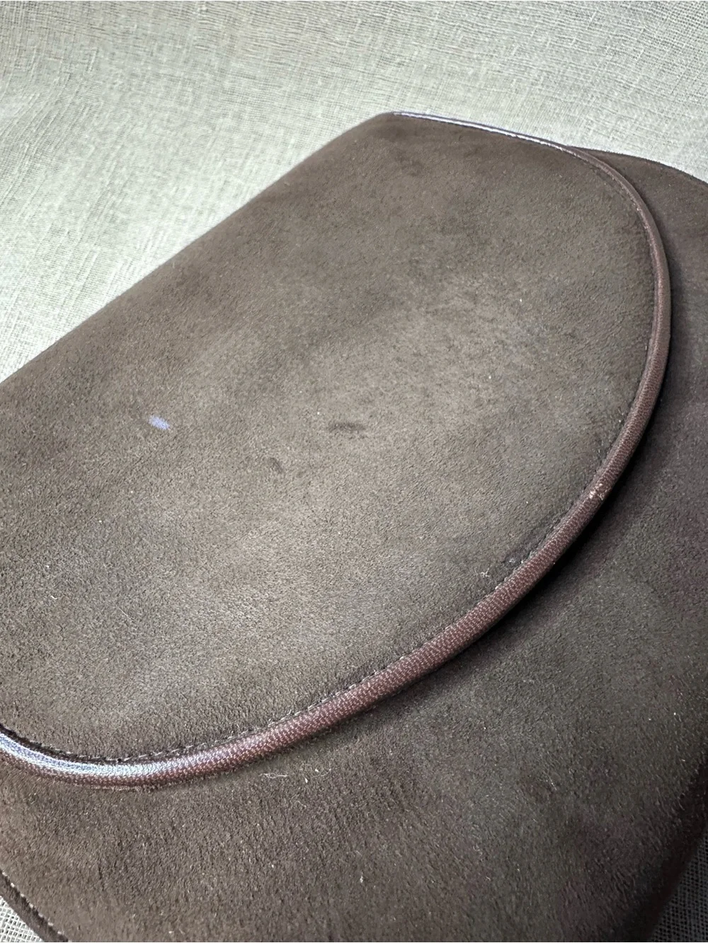 Frenchy of California Brown Suede Leather Retro Clutch
